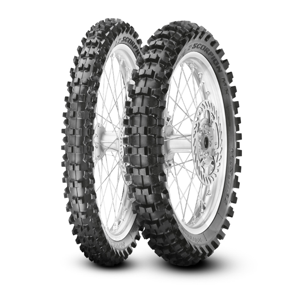 Мотошина 120/80 Pirelli Scorpion MX32 Mid Soft 63M TT Задняя (Rear) NHS R19 2024