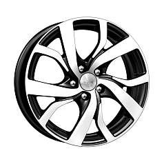 Диск R16 4x100 6,5J ET45 D67,1 K&K КС665 Палермо алмаз черный