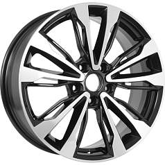 Диск R18 5x114,3 7J ET48 D67,1 KDW KD1830 (КС1135-20) Black_Front_Polished