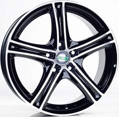 Диск R16 5x112 7J ET45 D57,1 N2O Y9129 Черный с полированной лицевой поверxностью 