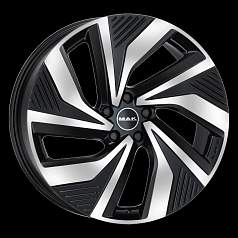 Диск R19 5x114,3 7,5J ET49,5 D67,1 MAK Electra Black Mirror