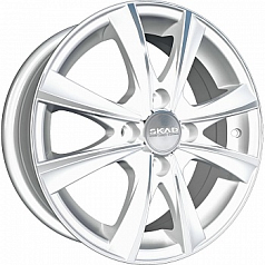 Диск R15 4x100 6J ET48 D54,1 Скад Мальта алмаз-белый