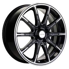 Диск R17 4x100 6,5J ET43 D60,1 Khomen KHW1707 (Lada Vesta Cross) Black-FP