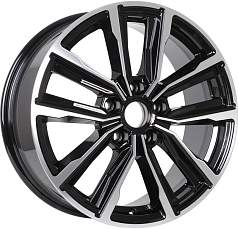 Диск R17 5x108 7,5J ET35 D67,1 K&K Лацио (КС899) алмаз чёрный
