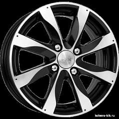 Диск R15 4x114,3 6J ET40 67,1 K&K Джемини (КС617) алмаз черный 