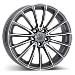 R19 5x112 8J ET48 D66,6 MAK Komet Gun Metallic Mirror Face 