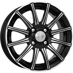 Диск R15 4x100 6J ET35 D67,1 K&K Сиеста (КС474) алмаз черный