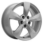 R15 5x100 6J ET40 D57,1 Khomen KHW1504 (Volkswagen Polo) F-Silver