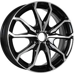 Диск R16 4x100 6J ET45 67,1 K&K Brent (КС733) алмаз черный