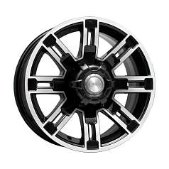 Диск R16 6x139,7 7,5J ET5 108,1 K&K Полюс (КС609) алмаз черный