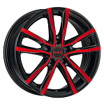 R17 5x114,3 7J ET40 D76 MAK Milano Black and Red 