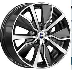 Диск R16 5x100 6,5J ET38 D57,1 K&K Гамбит (КС1039) алмаз чёрный