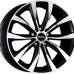 шина - euro-diski.ru Шины R16 5x114,3 6,5J ET40 D76 MAK Wolf Black Mirror