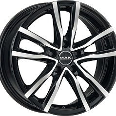 шина - euro-diski.ru Шины R17 5x108 7J ET50 D72 MAK Milano Black Mirror