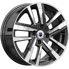 Диск R15 4x100 6J ET45 D67,1 K&K Хант (КС1034) алмаз чёрный