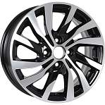 R15 4x100 6J ET50 D60,1 KDW KD1546 (15_Vesta) (КС882) Black Front Polished
