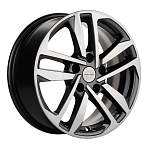 R16 5x100 6,5J ET39 D57,1 Khomen KHW1612 (Volkswagen Polo) Gray-FP