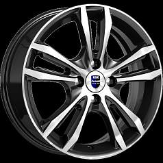 Диск R16 4x100 6J ET40 D67,1 К&К Samara (КС866) Алмаз-черный SK