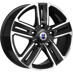 Диск R18 5x114,3 8J ET45 D66,1 К&К Backfire алмаз чёрный