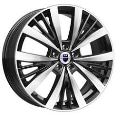 Диск R19 5x108 7,5J ET50 63,35 K&K Марвел (КС881) алмаз черный SK