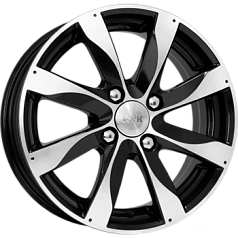 Диск R15 4x114,3 6J ET46 67,1 Rapid Джемини Алмаз чёрный