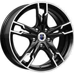 Диск R17 4x100 7J ET43 60,1 Rapid Солар Алмаз чёрный